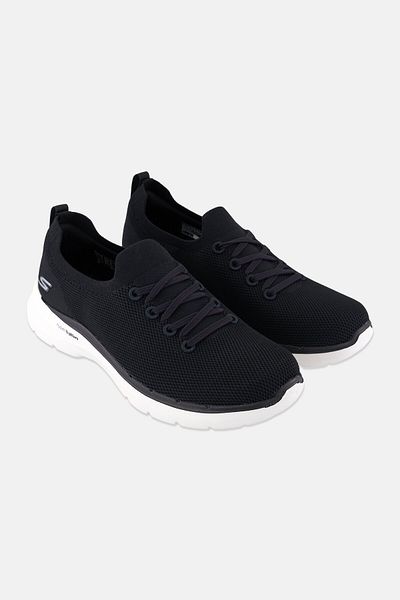 SKECHERS Men Go Walk 6 Mathis Lace Up Walking Shoes, Black