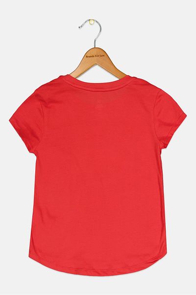 GAP Kids Girl Graphic Printed Short Sleeve T-shirt, Red
