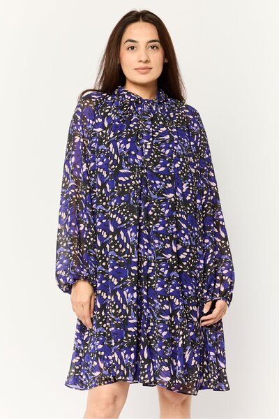 Phase Eight Women Allover Print Mini Dress, Blue