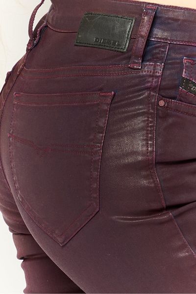 Diesel Women Skinzee Slim Fit Skinny Leg Stretch Jeans, Burgundy