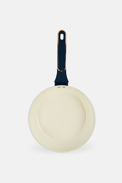 Phantom Chef Ceramic Gold Aluminum Cookware Fry Pan 9,5 Inches, Navy/White