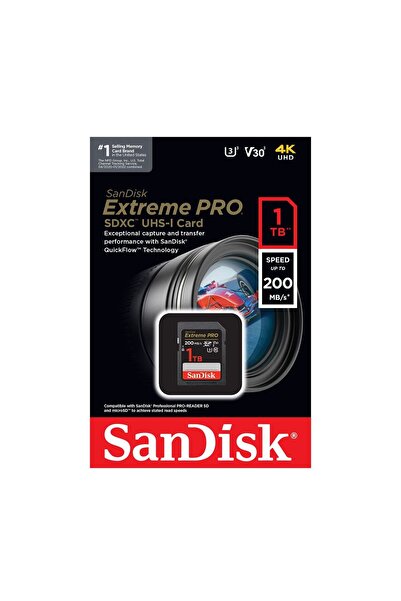 SanDisk Extreme Pro 1TB 200mb/s SDXC Hafıza Kartı