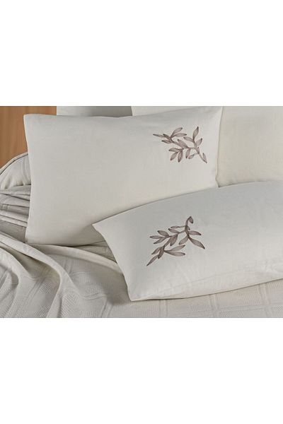 Beğenal 100% Cotton Beğenal Premium Stone Colored Double Embroidered Pique Set