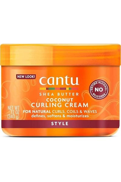 Cantu كريم تجعيد الشعر بزبدة الشيا وزيت جوز الهند من كانتو، 12 أونصة (عبوة من 8 قطع)