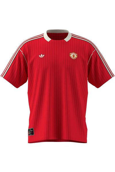 adidas Men's Red Jersey Mufc Icon Jsy Jf0386