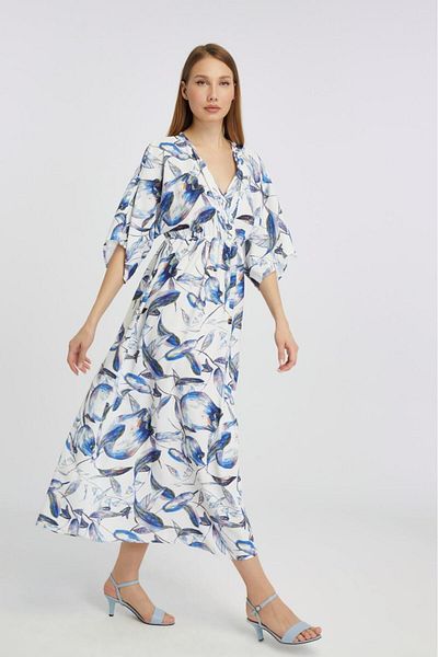 tny kids collection Καλοκαιρινό Γυναικείο Φόρεμα Midi Viscose Fabric