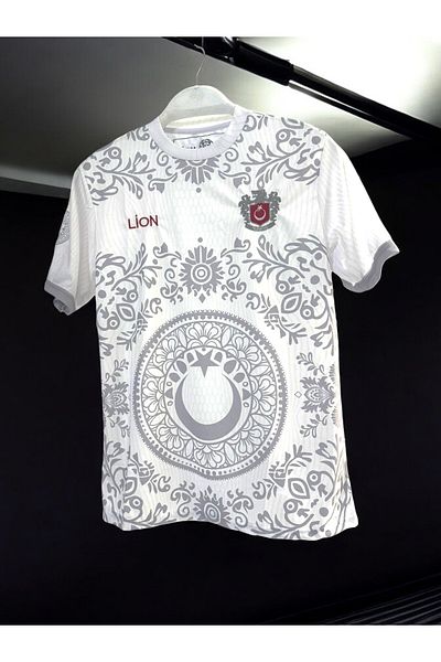 Lion Spor Εθνική ομάδα Τουρκίας Νέο Οθωμανικό Μοτίβο Ειδικού Σχεδιασμού Τζέρσεϊ για ενήλικες ΛΕΥΚΟ