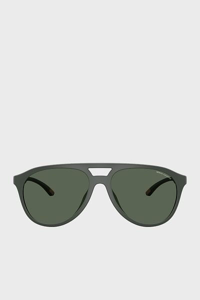 Armani Exchange Man Pilot Sunglasses- Ax 4156su - Lense Size:59mm - Matte Dark Green