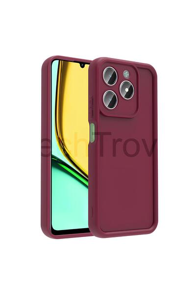 TechTrove Realme C61 Kılıf Kamera Korumalı Kenar Çıkıntılı Soft Renkli Siliko...