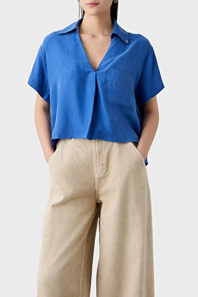 BSB Regular Fit V-Neck Short Sleeve Blouse Bluz 053.210040