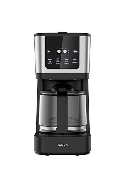 TESLA Digital coffee maker Tesla CMF200BX, 900W, 1.25 LDigital display, Black/Stainless steel