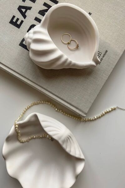 Mandalin Art Studio Σχέδιο Κοχύλι - Σετ 2 διακοσμητικών πιατών