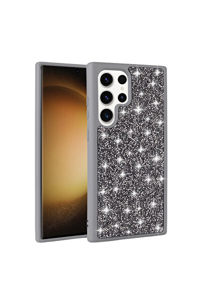 Rivor Samsung Galaxy S25 Ultra Uyumlu Kılıf Kamera Yükseltili Parlak Taşlı Ta...
