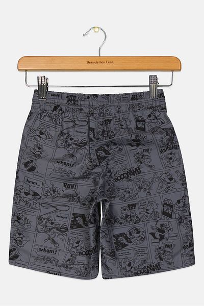 Puma Kids Boy Drawstring Brand Logo Outdoor Shorts, Grey
