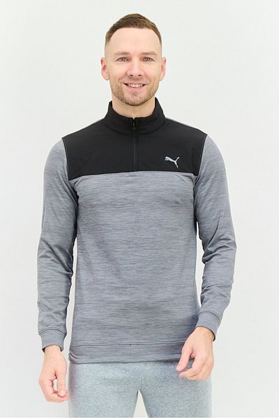 Puma Men Sportswear Fit Long Sleeve Outdoor Sweatshirts, Black/grey