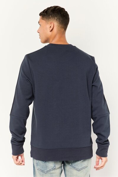 Michael Kors Men Crew Neck Brand Logo Long Sleeves Sweatshirt, Navy