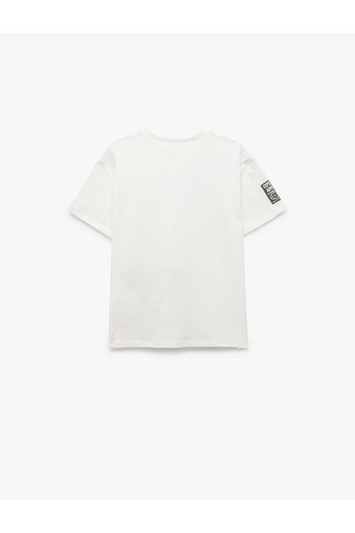 Koton Printed Short Sleeve Crew Neck Cotton T-Shirt