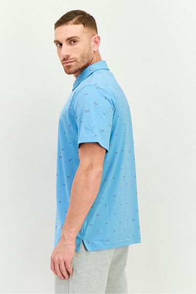 Puma Men Sportswear Fit Short Sleeves Outdoors Polo Shirt, Turquoise
