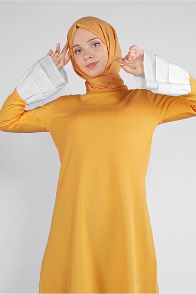 Alvina Slim Knitting Tunic with Volan 41072