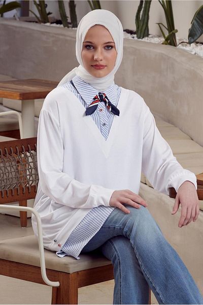 Alvina 45547 Numbered Striped Tunic 
