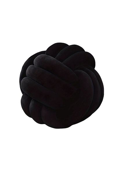 Choice 23x23cm Black 1pc Art Deco Striped Knot Pillow -Handmade, Soft Polyester.Cotton, Modern & Cozy Decor