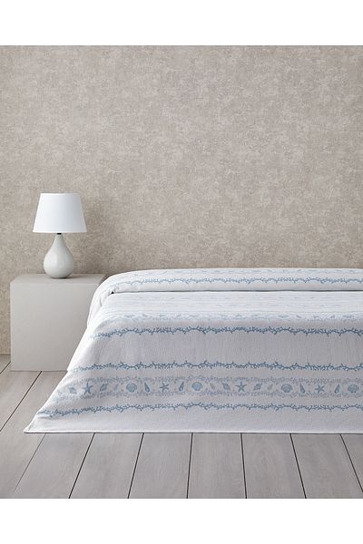 English Home كنوز الغواصة بيكيه قطن مطبوع مقاس 150x220 سم أزرق