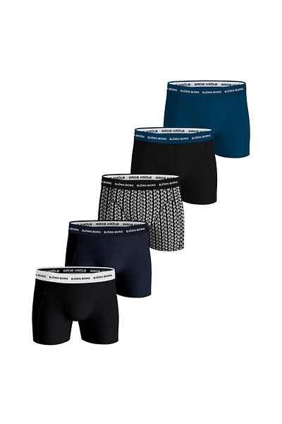 Björn Borg BJÖRN BORG Herren Boxershorts, 5er Pack - Cotton Stretch Boxer , Baumwolle, Logobund
