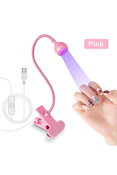 Choice1 مصباح USB وردي UV LED لتجفيف طلاء الأظافر، مصباح مرن 360 درجة، مشبك م...