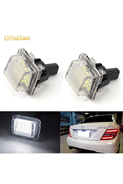 Choice ضوء لوحة رقم الترخيص باللون الأبيض، قطعتان، لسيارة بنز الفئة C W205 C2...