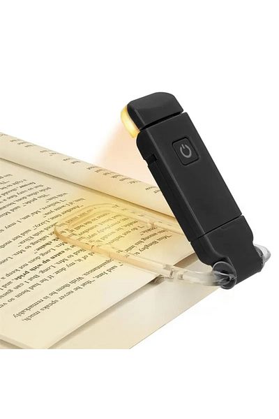 OSITE SKY black Mini LED Clip Book Light USB Rechargeable Book Reading Light Brightness Adjustable Eye Protect