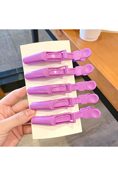 Choice Purple 5pcs 5pcs Colorful Alligator Hair Clips Clamps Hairdressing Professional Salon Hair Grip Croc
