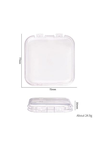 Choice Transparent-10pcs 10 Pieces Empty Nail Boxes For Packaging Square Shape Box Wholesale Nail Tips Pres