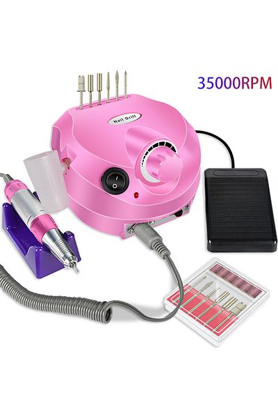 Choice Us Smt06-202-pink 35000rpm Electric Nail Drill Professional Manicure Machine Nail Sander Set Nail Dr