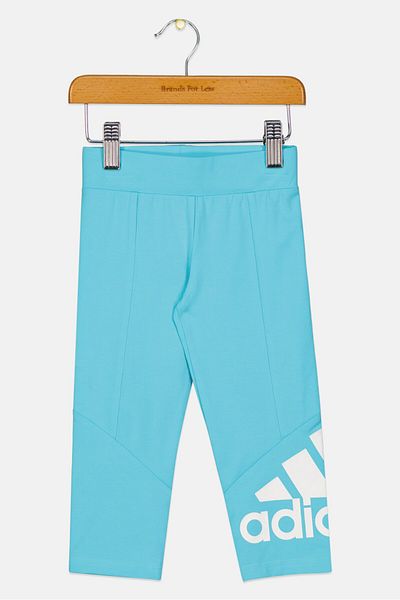 adidas Kids Girl Sportswear Fit Brand Logo Outdoor Leggings, Sky Blue