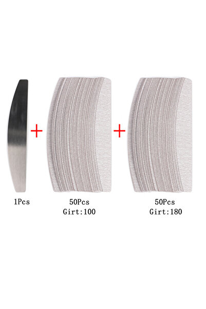 Choice 100-180 مع 100 قطعة من مبرد الأظافر المعدني البديل المصنوع من ورق الصن...