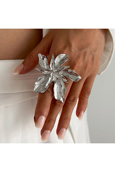 Choice خاتم F00K1BK00781 Salircon بتصميم نجمة البحر الكبيرة وزهرة القمر للنساء ذوات الشخصية العصرية