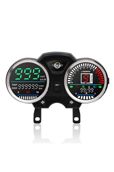 Choice army green Motorcycle Speedometer Digital LED RPM Table 1-6Gear For GN125 GN150 125cc 150cc