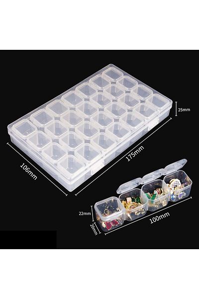 FUMOSIK 03 28/56Girds Nail Art Tools Storage Box Compartment Organizers Transparent Plastic Storage Case Bea