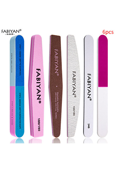 Choice 6 models Manicure Pedicure Double-sided Polishing Nail Art File Tool S...