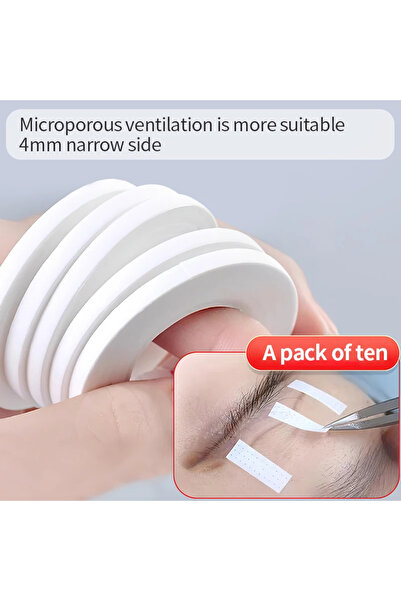 Choice 10 لفات من شريط تمديد الرموش بعرض 4 مم للبيع بالجملة، مكياج قابل للتنفس ومضاد للحساسية وسهل التمزق