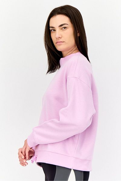 adidas Women Sportswear Fit Long Sleeves Outdoor Sweatshirt, Lavender