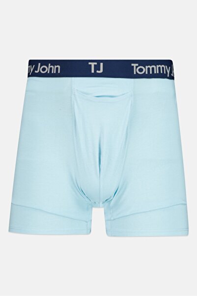 Tommy John Men 2 Pieces 6 Inseam Brand Logo Boxer Brief, Blue