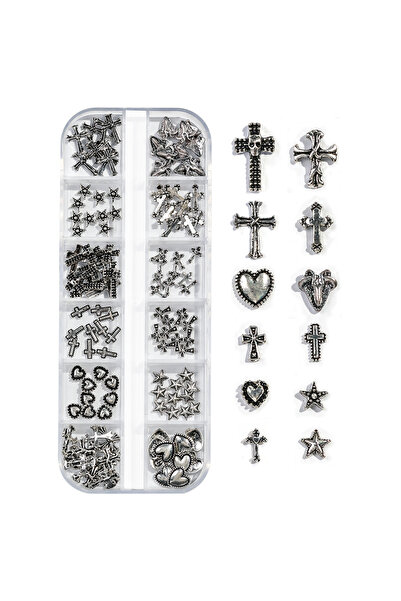 Choice1 صندوق 1/3 صندوق 12 شبكة مجوهرات سبائك الزنك على شكل صليب عتيق لوازم ا...