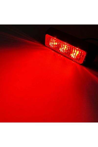Choice 1pcs Red Light 3 LED Emergency Strobe Lights Beacon for Car Truck Hazard Warning Light Surface Mount