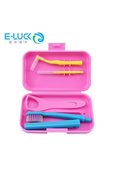 Choice3 علبة واحدة وردية اللون، طقم عناية بالأسنان، طقم تنظيف فم محمول للسفر،...