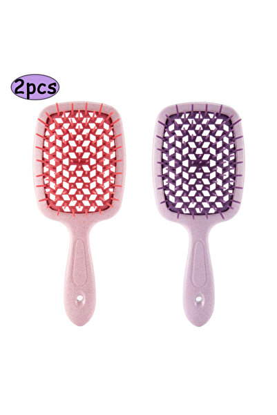 Choice مجموعة من 3 قطع مشط احترافي لفك تشابك الشعر وفرشاة تدليك فروة الرأس وم...