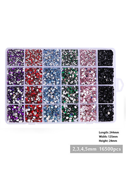 Ywbeads مجموعة من 4 قطع من أحجار الراين الكريستالية للأظافر، مقاس 2-5 مم، أحج...