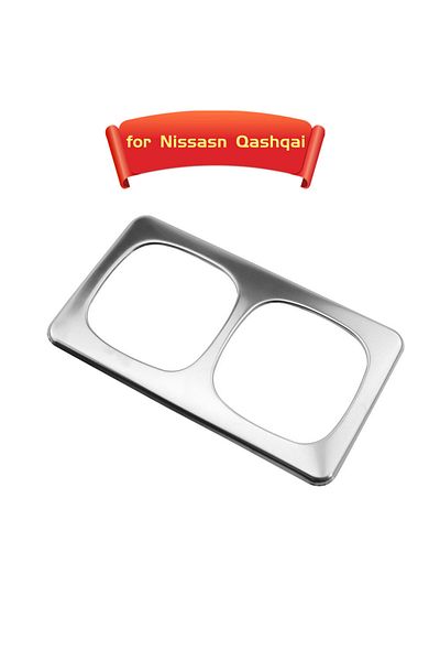 Choice Stainless Steel Car Rear Water Cup Decorative Trim Cover Protection Trim Sticker for Nissan Qashq...