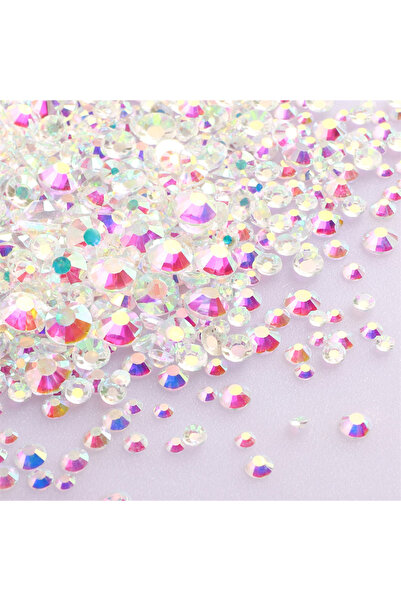 Choice أحجار كريستال AB مقاسات متنوعة من الزجاج المسطح اللامع بأحجار الراين ا...