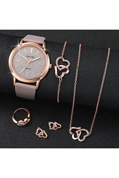 Choice grey 5pcs set no box 5PCS/Set Fashion Matte Dial Women Watches Diamond...